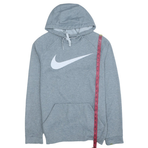 Nike Men's Grey Dri-Fit Logo Pullover Hoodie Size M