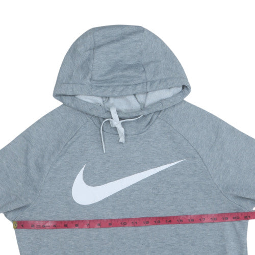 Nike Men's Grey Dri-Fit Logo Pullover Hoodie Size M