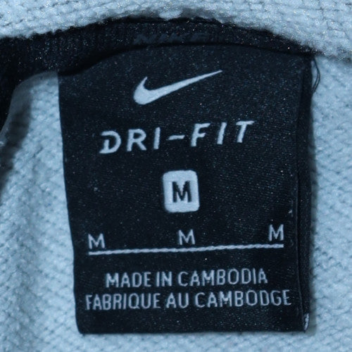 Nike Men's Grey Dri-Fit Logo Pullover Hoodie Size M