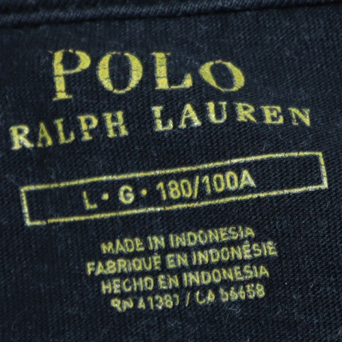 Ralph Lauren Men's Black V-Neck Cotton T-Shirt Size L