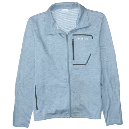 Columbia Men's Blue Polyester Full Zip Track Jacket Size L