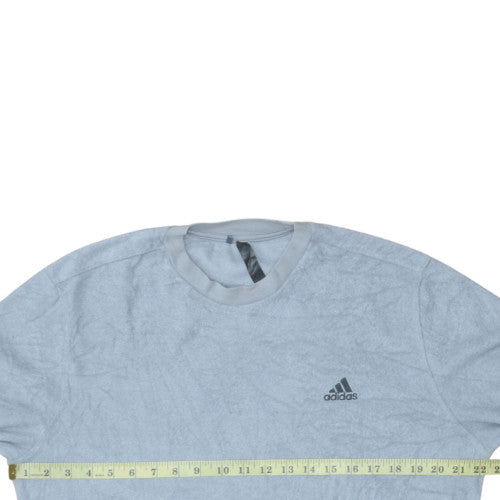 Adidas Men's Blue XL Crew Neck Fleece Pullover Sweatshirt