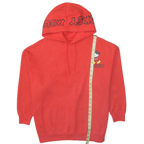 Disney Women's Red Mickey Mouse Pullover Hoodie Medium