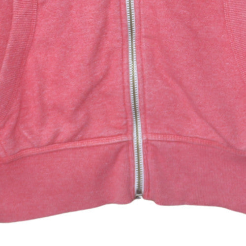 Superdry Men's Pink Full Zip Hoodie Size M Lightweight Hooded Sweatshirt