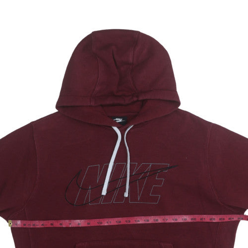 Nike Men's Red Pullover Hoodie M Graphic Fleece Sweatshirt