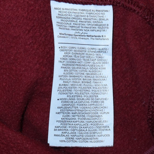 Nike Men's Red Pullover Hoodie M Graphic Fleece Sweatshirt