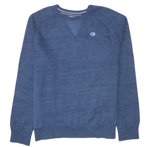 Champion Men's Blue Pullover Sweatshirt Large Crew Neck Sportswear