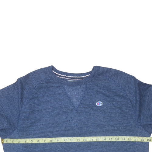 Champion Men's Blue Pullover Sweatshirt Large Crew Neck Sportswear