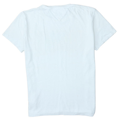 Tommy Jeans Men's White Multi-Logo Cotton T-Shirt Size M