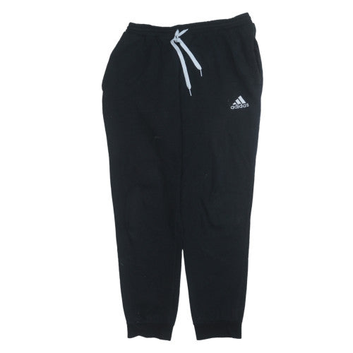 Adidas Mens Black L Jogger Sweatpants Fleece Activewear Trousers