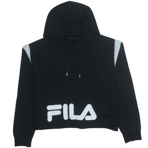 Fila Women's Black XL Pullover Hoodie with Logo Design