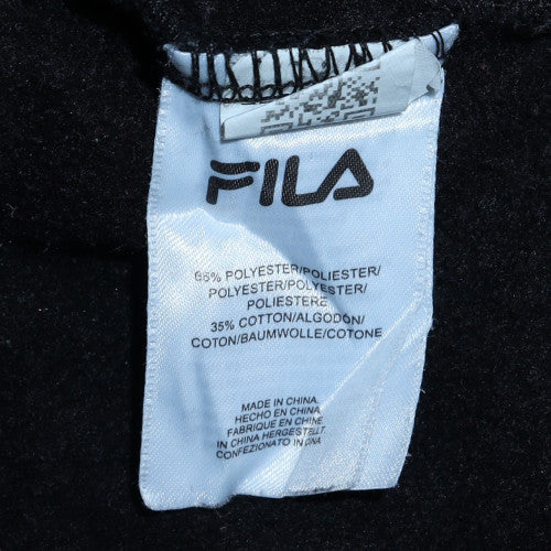 Fila Women's Black XL Pullover Hoodie with Logo Design