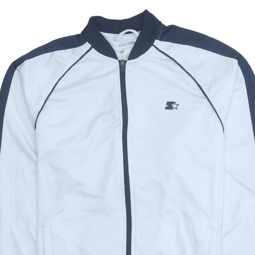 Starter Men's White Track Jacket M Regular Fit Full Zip Sports Top