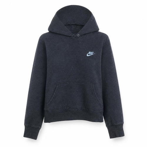 Nike Women Black Pullover Hoodie L Cotton Blend Fleece Logo