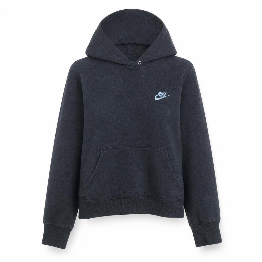 Nike Women Black Pullover Hoodie L Cotton Blend Fleece Logo