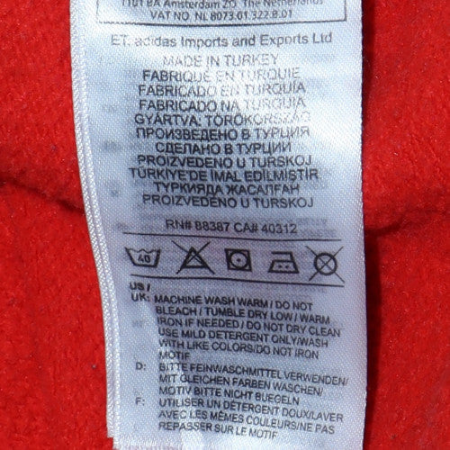 Adidas Womens Red Crew Neck Pullover Sweatshirt Size 8