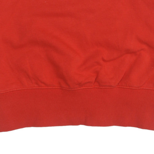 Adidas Womens Red Crew Neck Pullover Sweatshirt Size 8