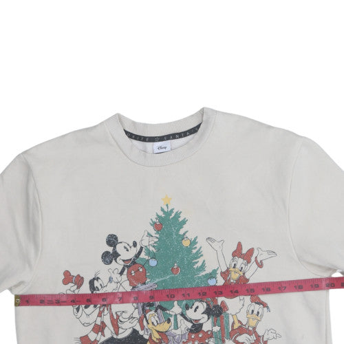 Disney at George Womens Beige Christmas Sweatshirt Size S 8-10