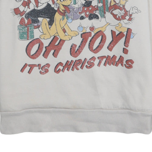 Disney at George Womens Beige Christmas Sweatshirt Size S 8-10