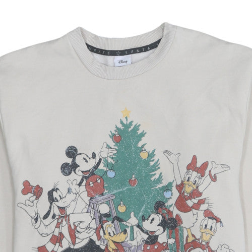Disney at George Womens Beige Christmas Sweatshirt Size S 8-10