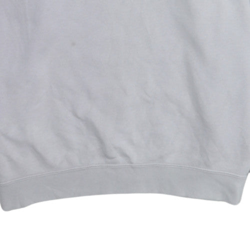 Nike Women Grey Cotton Blend Crew Neck Pullover Sweatshirt L