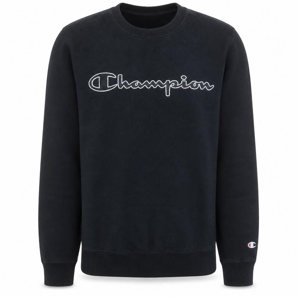 Champion Men's Black XS Pullover Sweatshirt Crew Neck Logo Sportswear