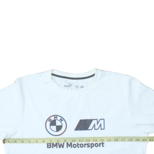 Puma BMW Motorsport White Crew Neck Men's T-Shirt Size M