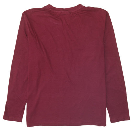 Fila Men's Red Long Sleeve Cotton Graphic Top M