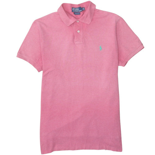 Ralph Lauren Men's Pink Custom Fit Cotton Polo Shirt Size M