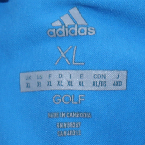 adidas Men’s Blue XL Golf 1/2 Zip Mock Neck Sweatshirt