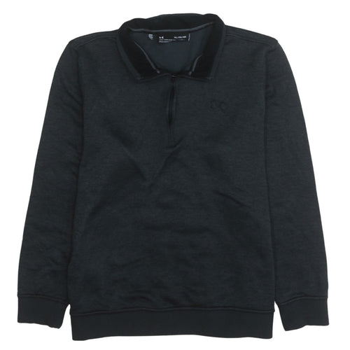 Under Armour Men's Black XL 1/4 Zip Collared Fleece Sweatshirt