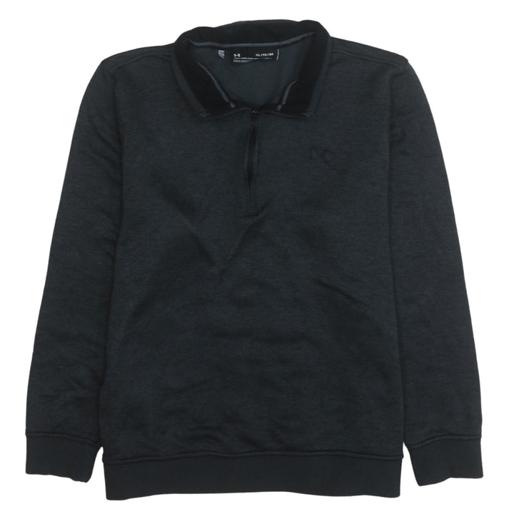Under Armour Men's Black XL 1/4 Zip Collared Fleece Sweatshirt