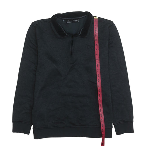 Under Armour Men's Black XL 1/4 Zip Collared Fleece Sweatshirt