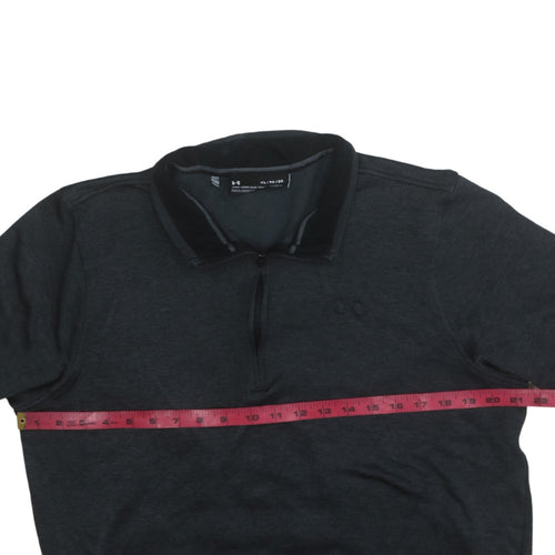 Under Armour Men's Black XL 1/4 Zip Collared Fleece Sweatshirt