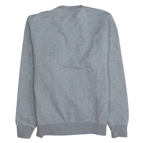 Nike Men Grey Small Pullover Crew Neck Sweatshirt Logo Sportswear