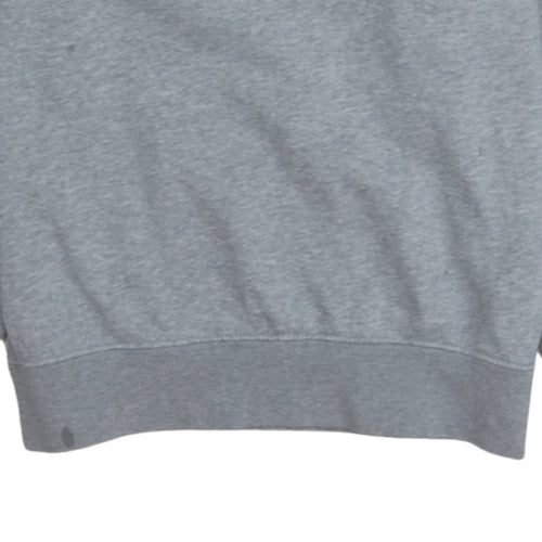 Nike Men Grey Small Pullover Crew Neck Sweatshirt Logo Sportswear