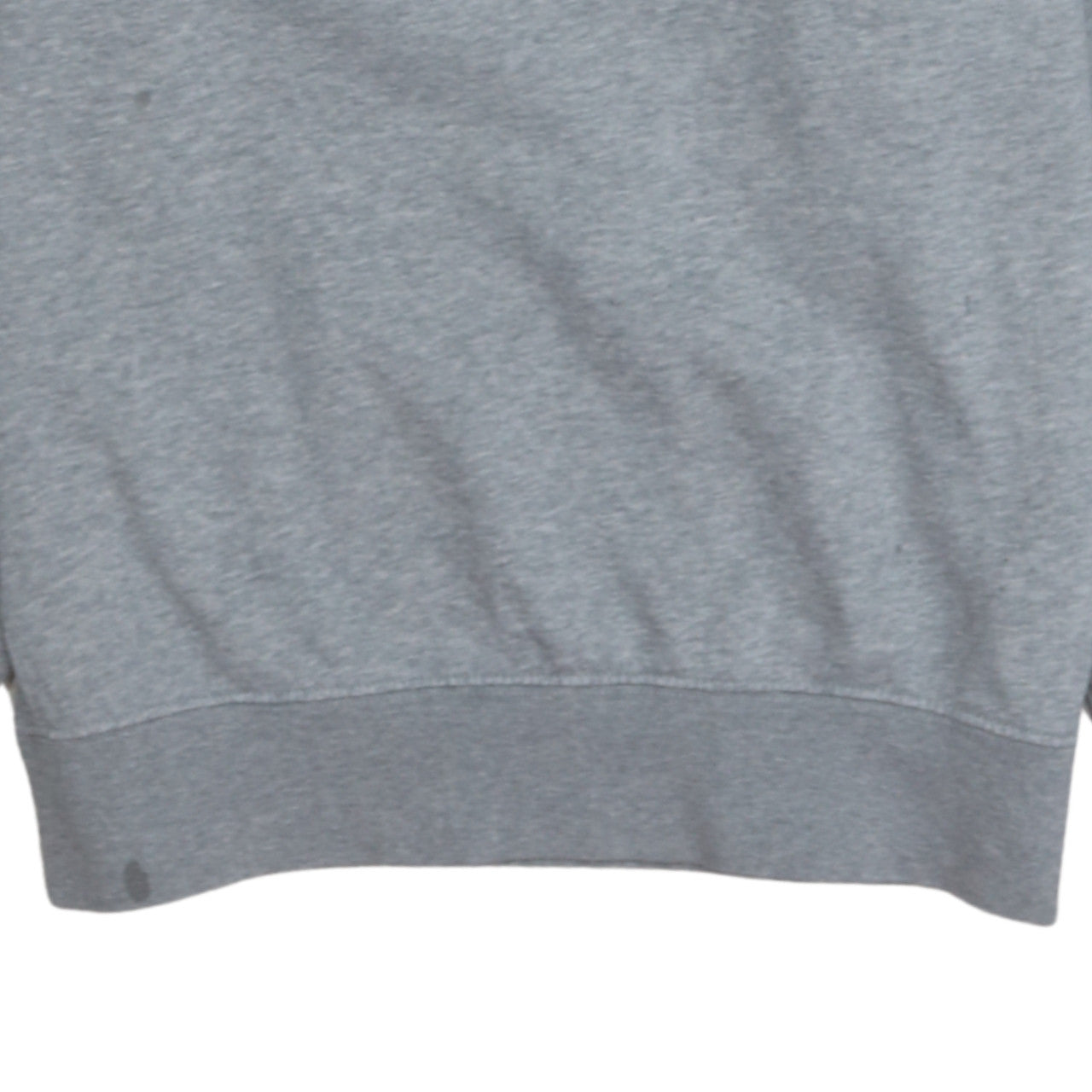 Nike Men Grey Small Pullover Crew Neck Sweatshirt Logo Sportswear