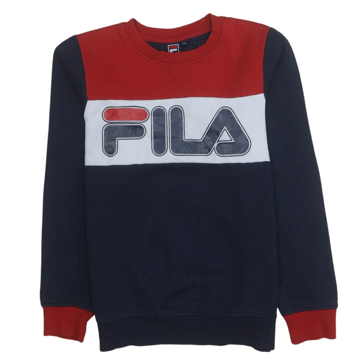 Fila Boys Multicoloured Pullover Sweatshirt 152cm Crew Neck Logo Design
