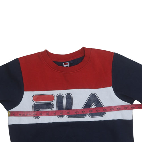 Fila Boys Multicoloured Pullover Sweatshirt 152cm Crew Neck Logo Design