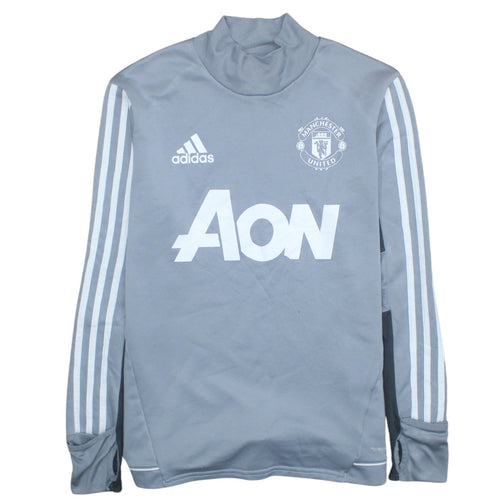 Adidas Boys Grey Manchester United Pullover Training Sweatshirt 13-14 Years