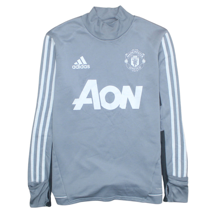 Adidas Boys Grey Manchester United Pullover Training Sweatshirt 13-14 Years