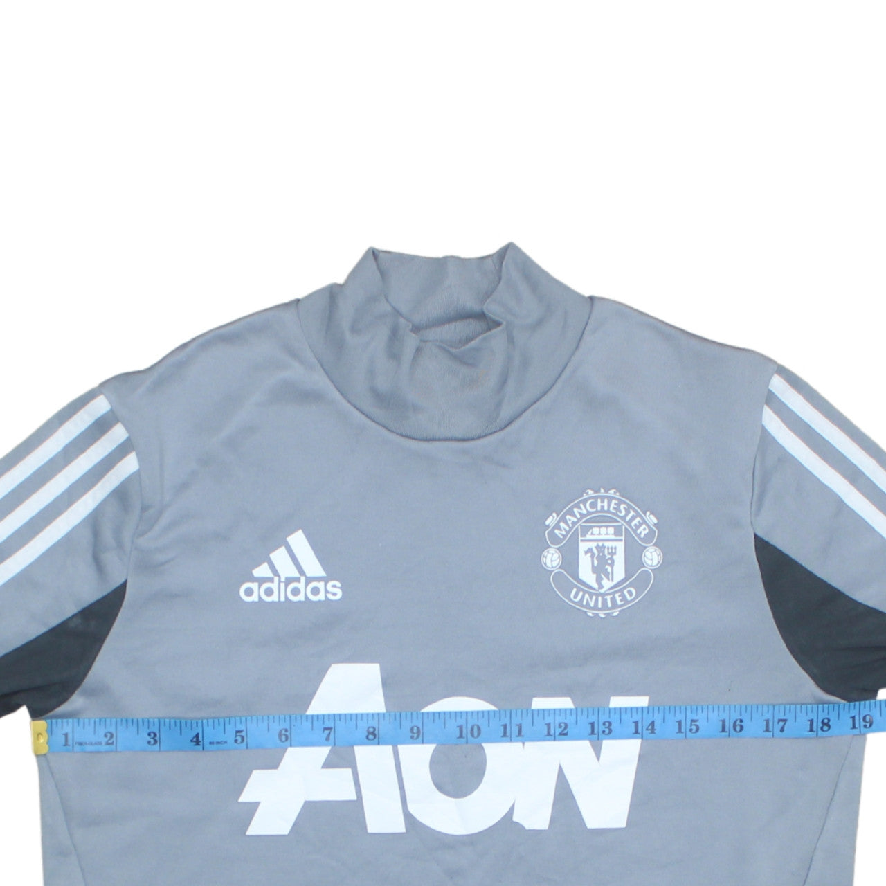 Adidas Boys Grey Manchester United Pullover Training Sweatshirt 13-14 Years