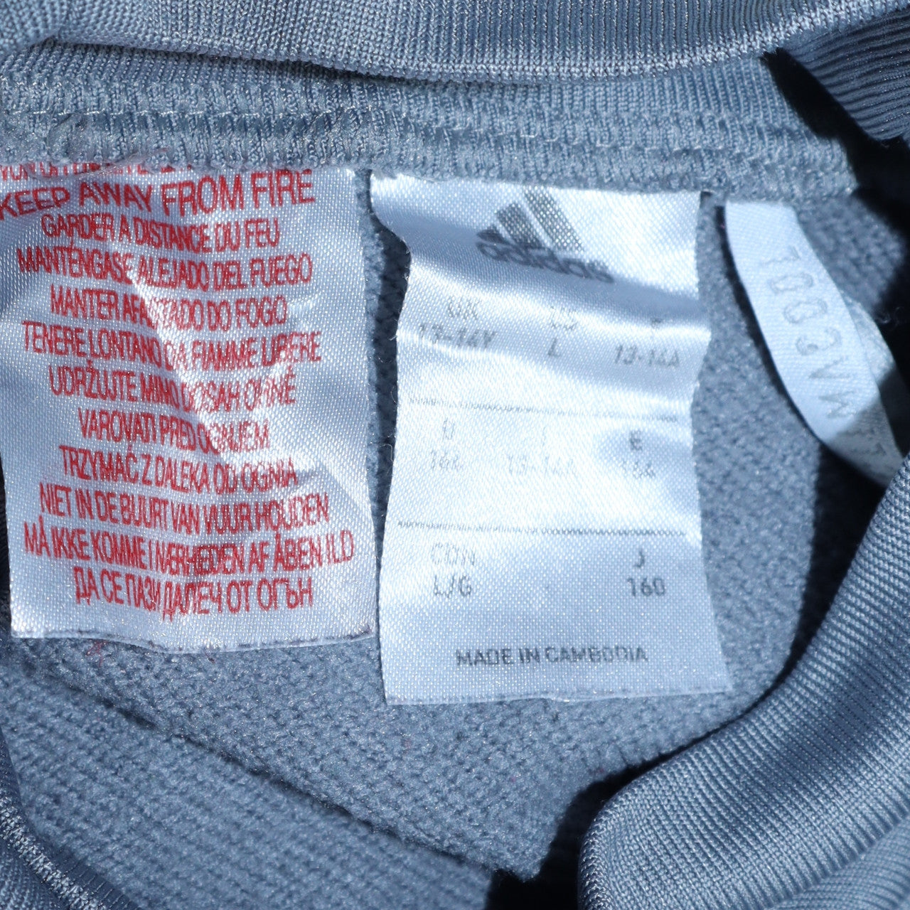 Adidas Boys Grey Manchester United Pullover Training Sweatshirt 13-14 Years