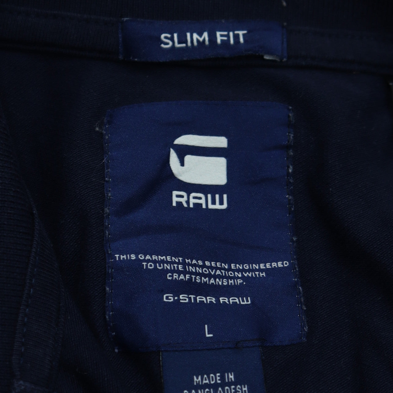 G-Star RAW Men's Navy Blue Slim Fit Cotton Polo Shirt Size L
