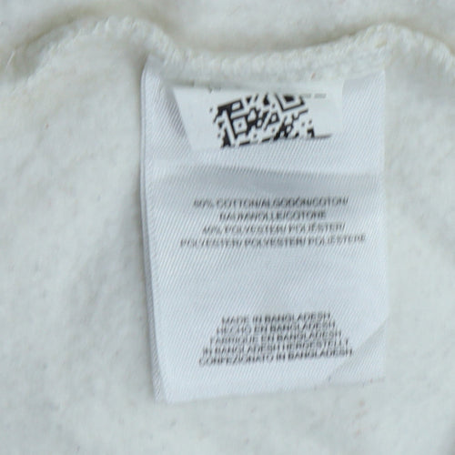 FILA Men’s White Pullover Sweatshirt Size S Logo Crew Neck Jumper