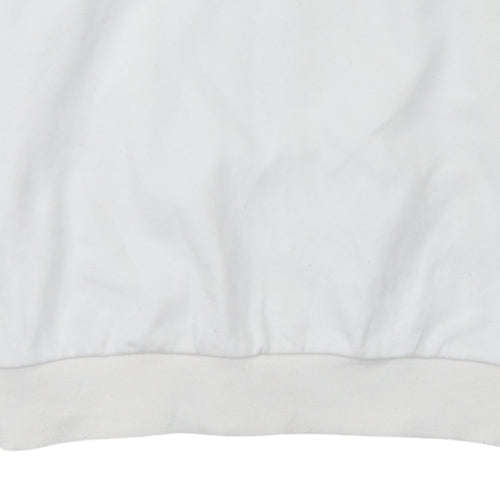 FILA Men’s White Pullover Sweatshirt Size S Logo Crew Neck Jumper