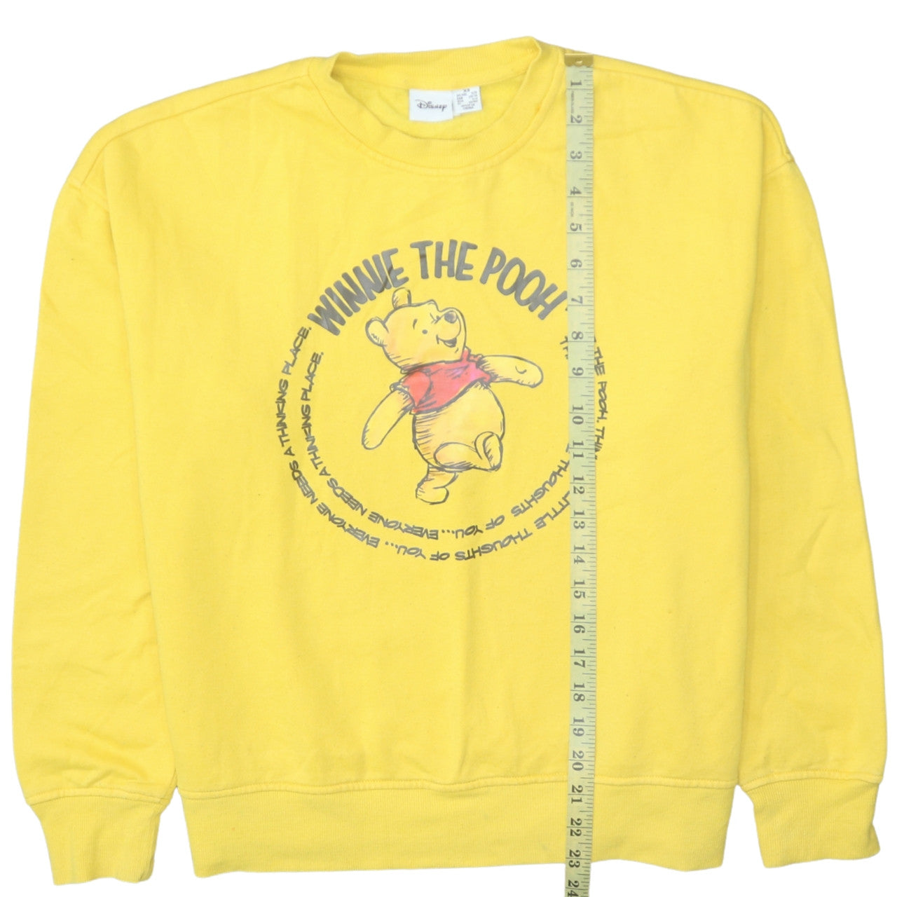Disney Primark Womens Yellow Winnie the Pooh Pullover Sweatshirt XS