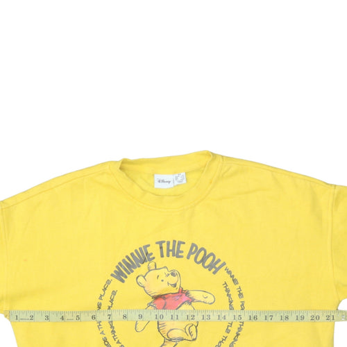 Disney Primark Womens Yellow Winnie the Pooh Pullover Sweatshirt XS