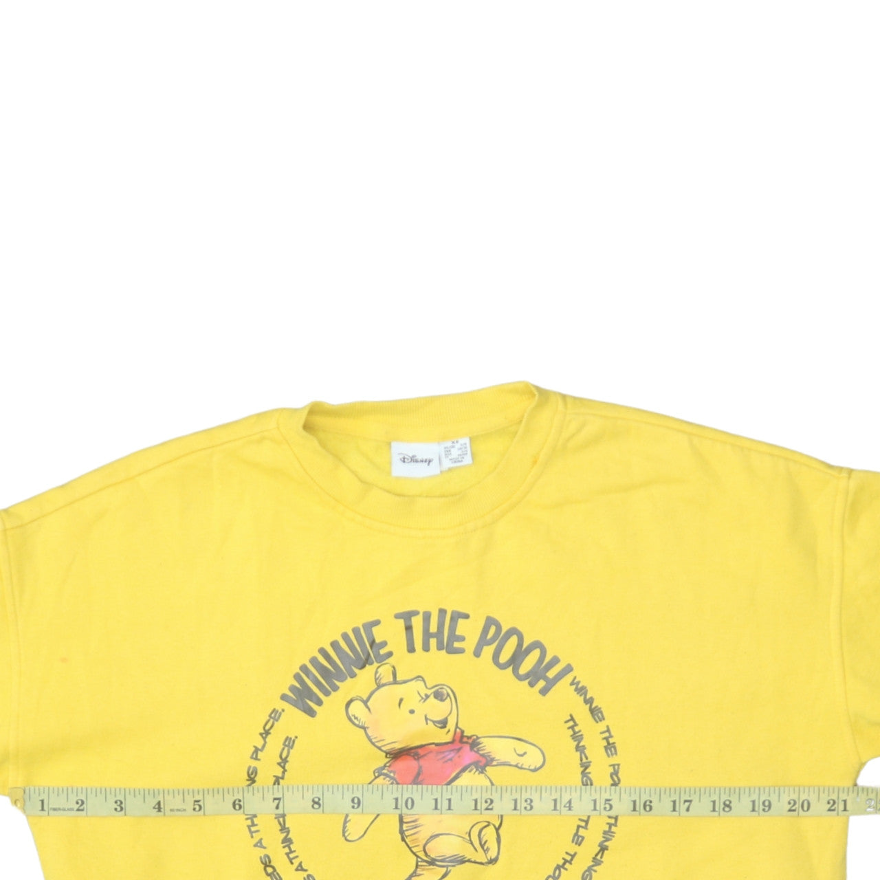 Disney Primark Womens Yellow Winnie the Pooh Pullover Sweatshirt XS