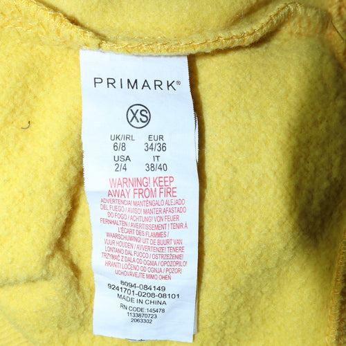 Disney Primark Womens Yellow Winnie the Pooh Pullover Sweatshirt XS